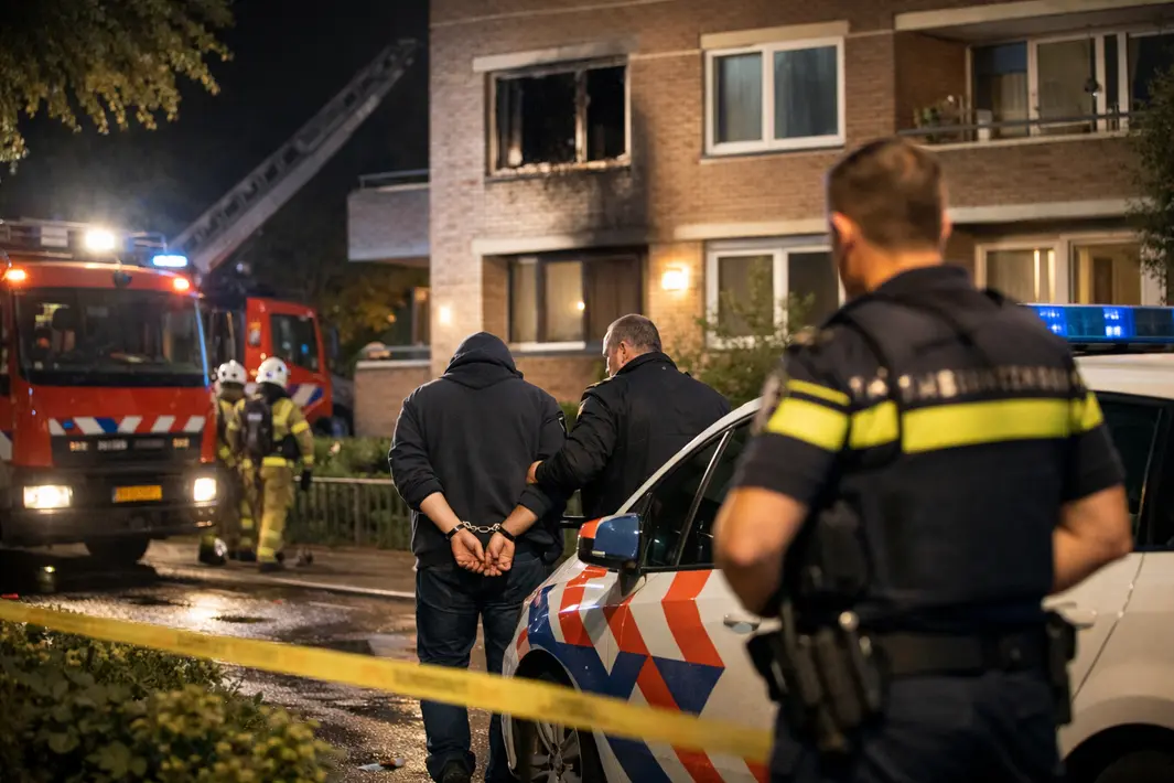 Man uit Leiden aangehouden na brand in woning aan Nico van der Horstpark