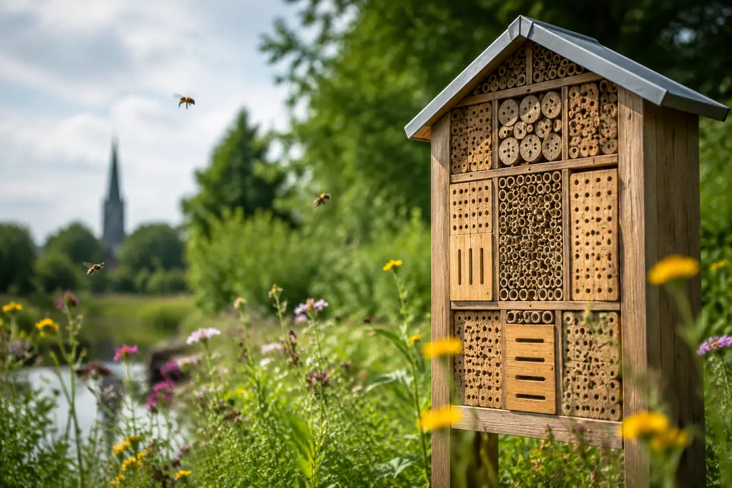 Nieuwe bijenburcht geopend in de Heemtuin van Leiderdorp