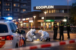 Politie doet onderzoek naar melding schietincident op Kooiplein in Leiden