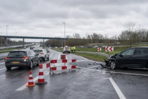 Botsing op afrit N434 leidt tot tijdelijke afsluiting wegen