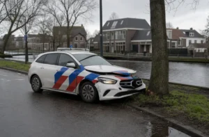 Politiewagen betrokken bij eenzijdig incident in Leiderdorp