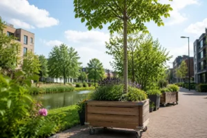 Verplaatsbare bomen en planten maken Nieuw-Rhijngeest groener