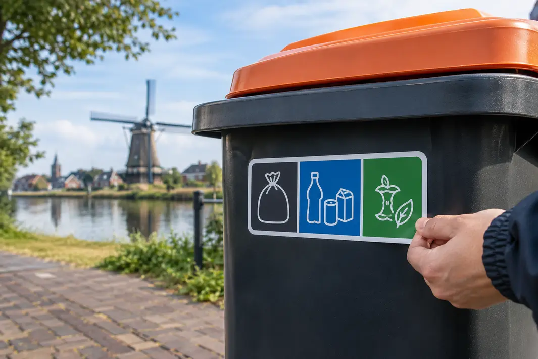 Nieuwe sticker op PBD-containers ondersteunt afvalscheiding in Zoeterwoude
